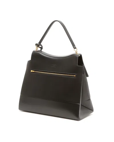 Balenciaga Medium Nano Leather Shoulder Bag In Black