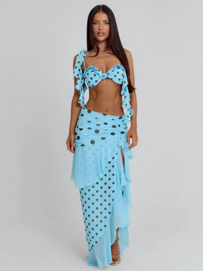 Outcast Farwin Top Blue Polka Dot In Blue