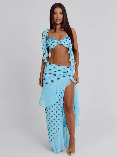 Outcast Farwin Top Blue Polka Dot In Blue