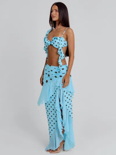 Outcast Farwin Top Blue Polka Dot In Blue