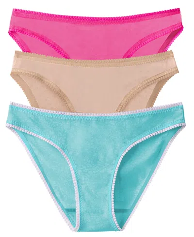 On Gossamer 3-pack Mesh Hip Bikinis In Multi