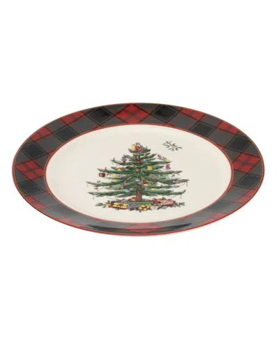 Spode Christmas Tree Tartan Buffet Plate In Multi
