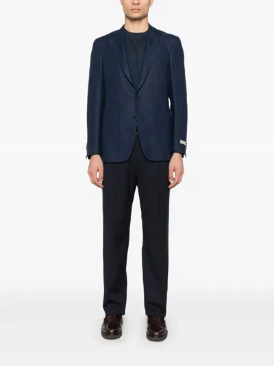 Canali Single-breasted Blazer In Blue