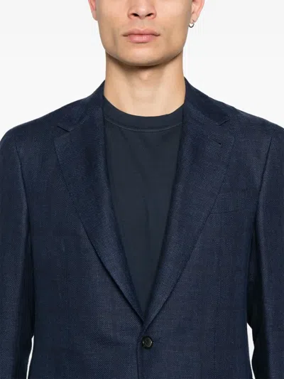 Canali Single-breasted Blazer In Blue