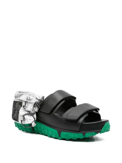 Kolor Touch-strap Sandals In Black