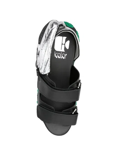 Kolor Touch-strap Sandals In Black