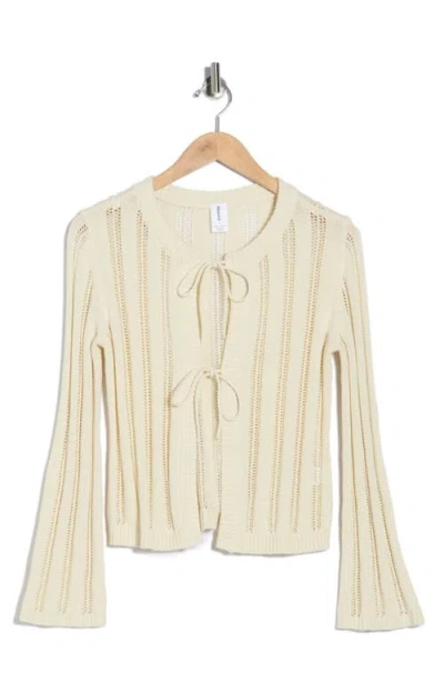 Abound Tie Front Cardigan In Neutral