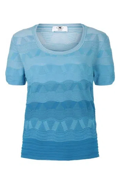 M Missoni Wave-pattern Knit Sweater In Blue