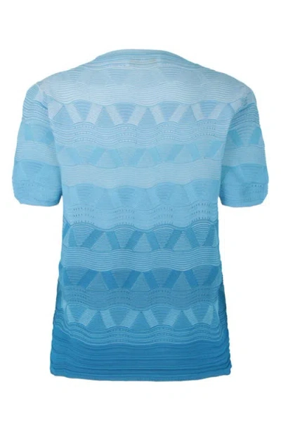 M Missoni Wave-pattern Knit Sweater In Blue