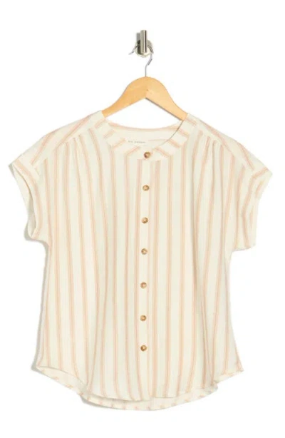 Blu Pepper Stripe Button-up Shirt In White