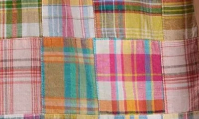 Vintage 1946 Patchwork Madras Short Sleeve Button-down Shirt In Multi