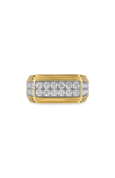 Esquire Diamond Flat Top Ring In Gold