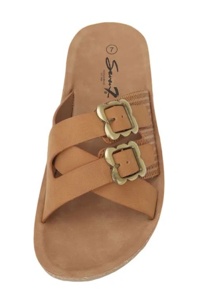 Seven7 Double Strap Sandal In Brown