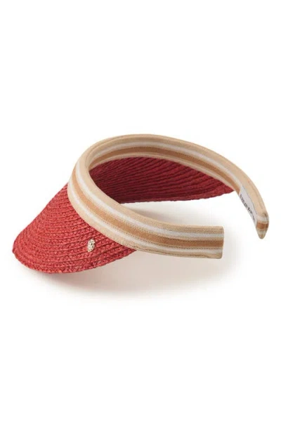 Helen Kaminski Bianca Raffia Visor In Pattern