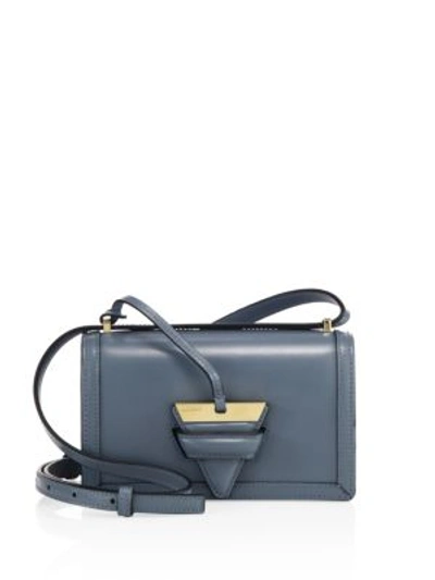 Shop Loewe Barcelona Small Leather Shoulder Bag In Stone Blue