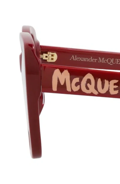 Alexander Mcqueen Mcqueen 52mm Square Optical Glasses In Pattern