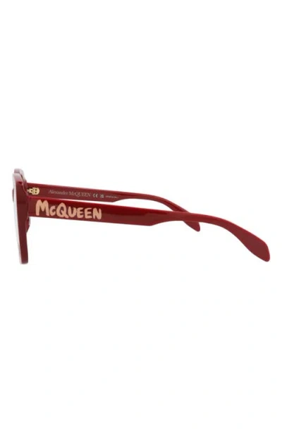 Alexander Mcqueen Mcqueen 52mm Square Optical Glasses In Pattern