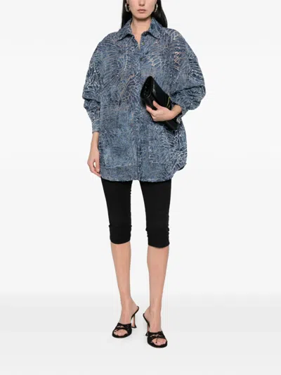 Giuseppe Di Morabito Patterned Shirt In Blue