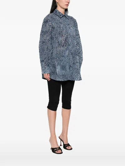 Giuseppe Di Morabito Patterned Shirt In Blue