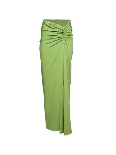 Christopher Esber Ruched Maxi Skirt In Green