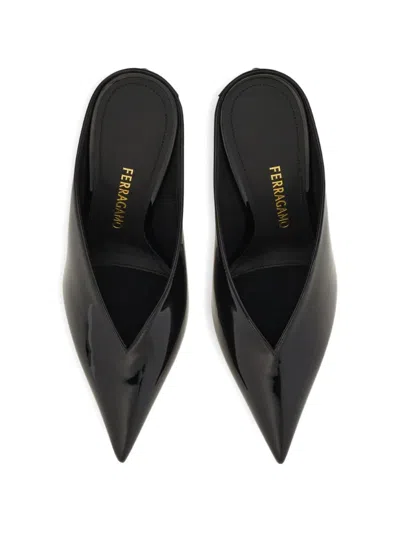 Ferragamo Sculptural-heel Mules In Multi
