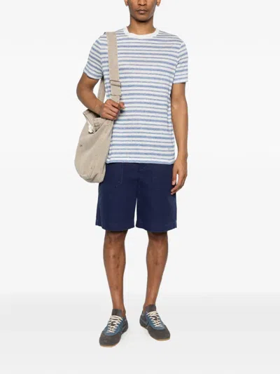 A.p.c. Ray Striped T-shirt In Blue