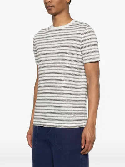 A.p.c. Ray Striped T-shirt In Multi