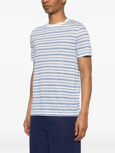 A.p.c. Ray Striped T-shirt In Blue