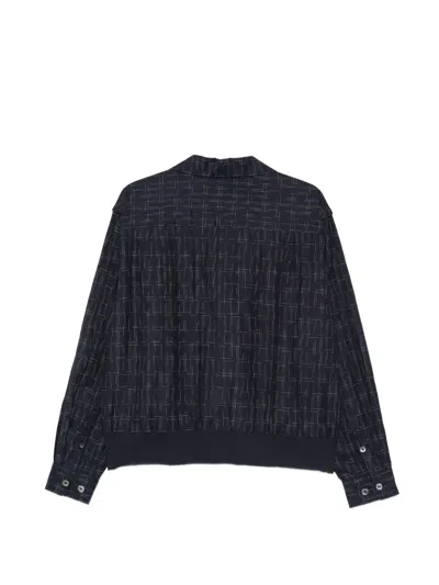 Undercover Patterned Overshirt In Blue