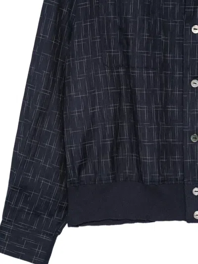 Undercover Patterned Overshirt In Blue