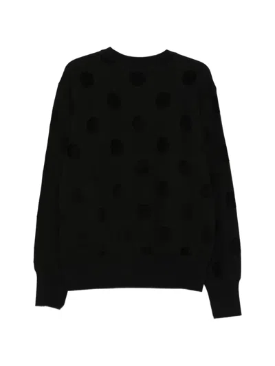 Y's Polka Dot-pattern Sweater In Black