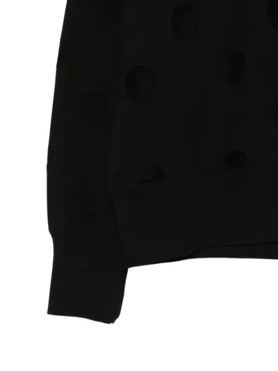 Y's Polka Dot-pattern Sweater In Black