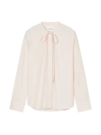 Closed Bow-tie Blouse In Neutral