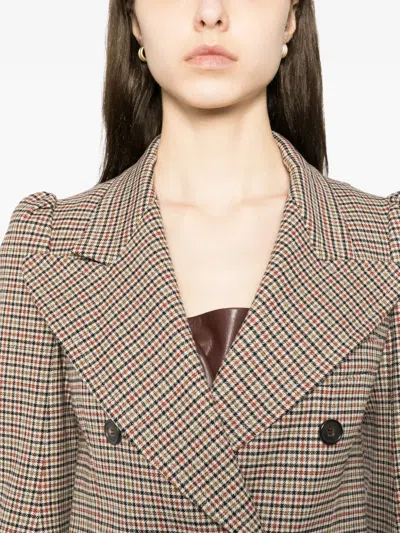 Pre-owned Chloé Houndstooth-print Blazer In Neutral