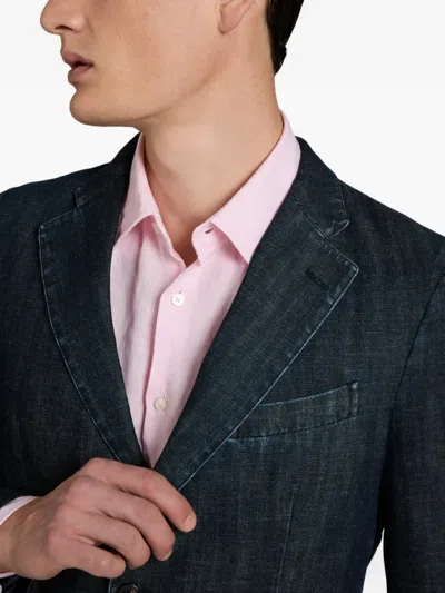 Slowear Denim Slim Blazer In Blue