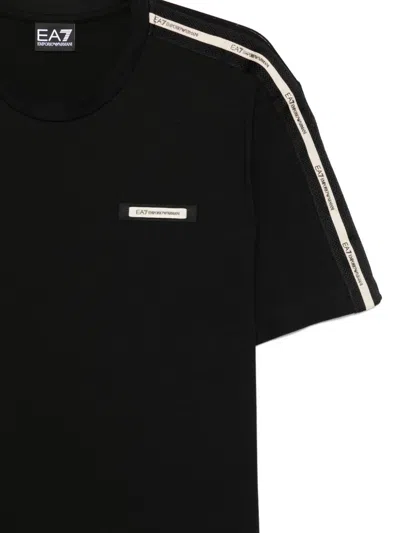 Ea7 Regular Fit T-shirts In Black