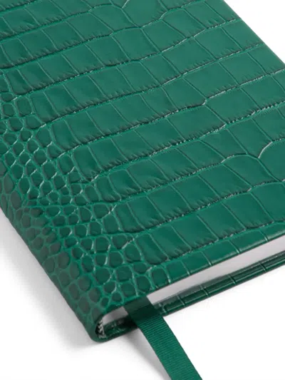 Smythson Soho Mara Notebook In Green