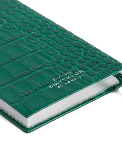 Smythson Panama Mara Notebook In Green