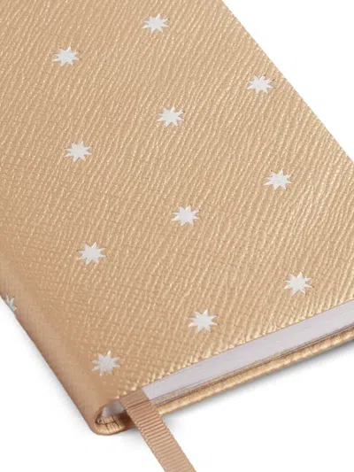 Smythson Stars Panama Notebook In Brown