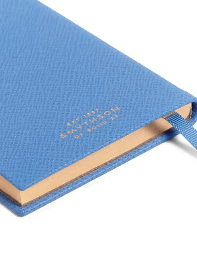 Smythson Stickers Panama Notebook In Blue