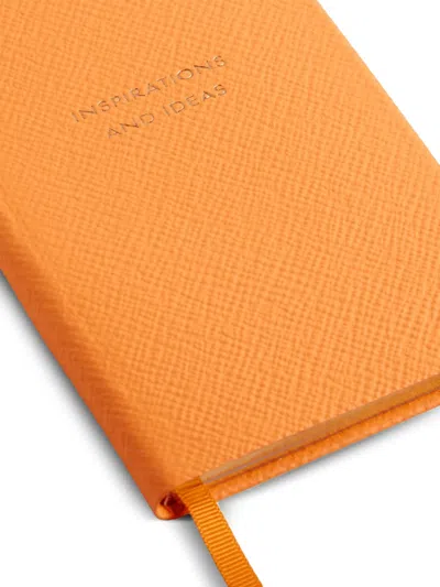 Smythson Panama Notebook In Orange