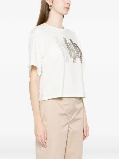Marella Embellished T-shirt In White