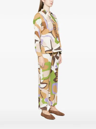 Marella V-neck Printed Top In Multi