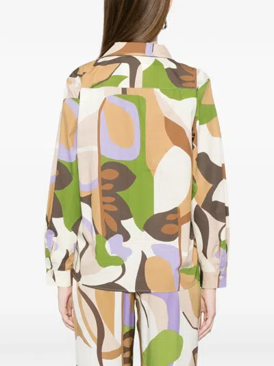 Marella V-neck Printed Top In Multi