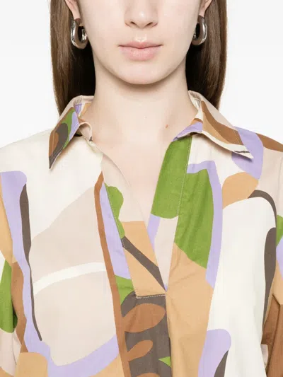 Marella V-neck Printed Top In Multi