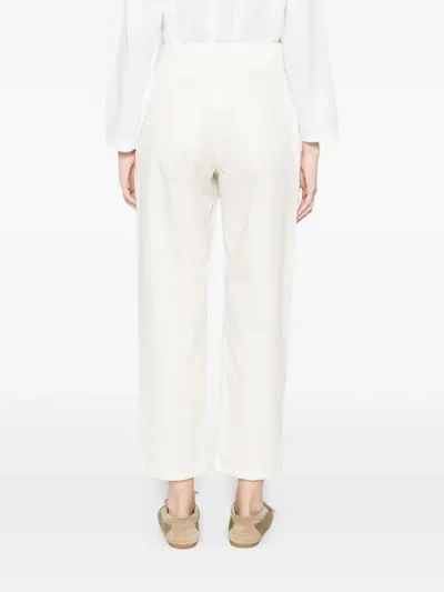 Marella Button Trousers In White