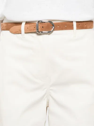 Marella Button Trousers In White
