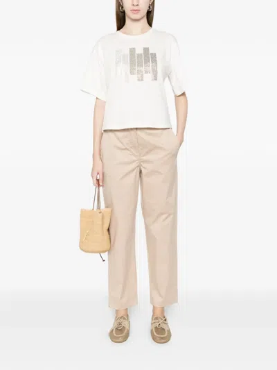 Marella Buttoned Trousers In Neutral