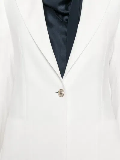 Tagliatore Single-breasted Blazer In White