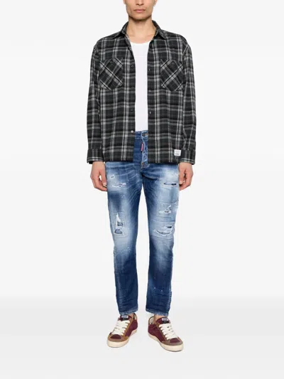 Dsquared2 Distressed-effect Jeans In Blue